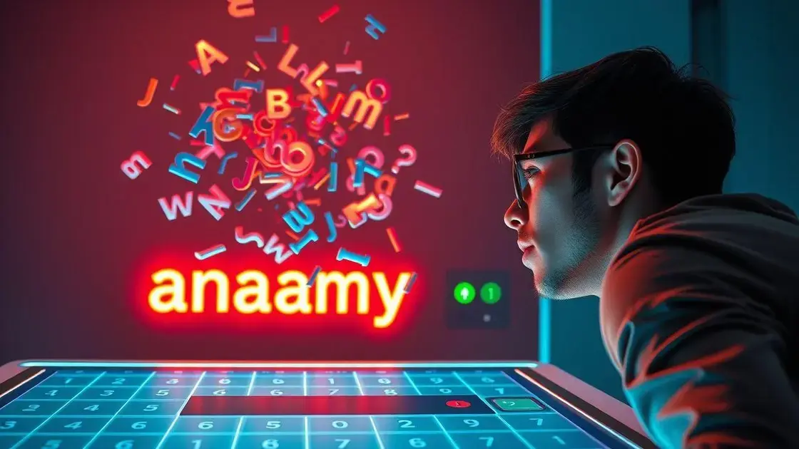 Mecânica do Jogo de Anagramas