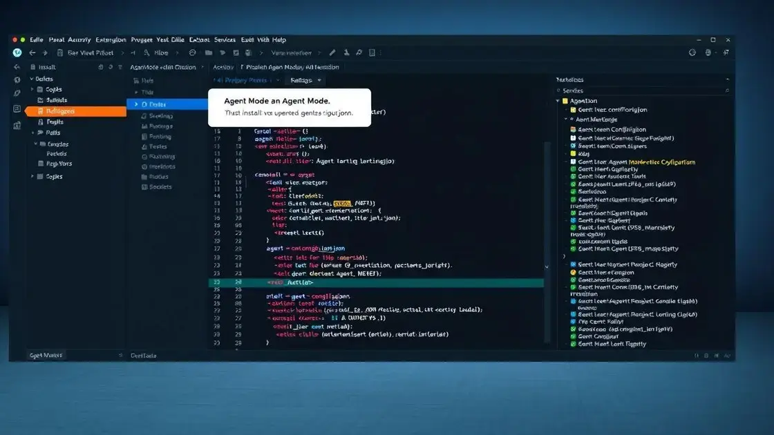 Configurando projetos com Agent Mode