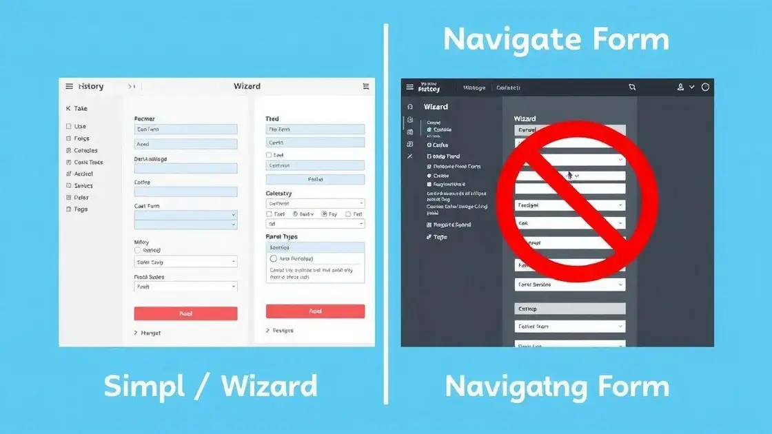 Tipos de formulários: simples, wizard e navegáveis
